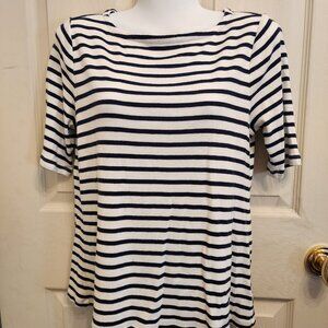 Navy and white stripe T-shirt size Medium